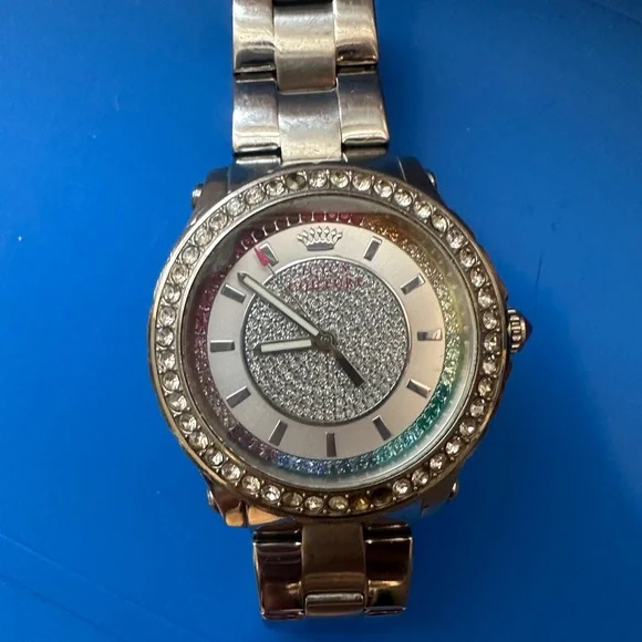 Juicy Couture Silver Watch with Rainbow Accents - Picture 2 of 10